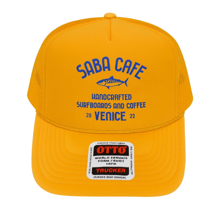 Saba Cafe Trucker Hat – Golden Yellow