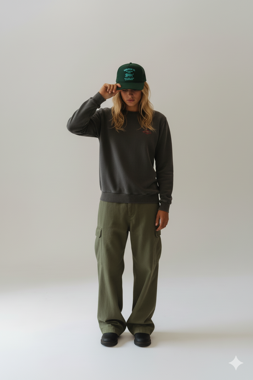 Wicked good coffee trucker- forrest green