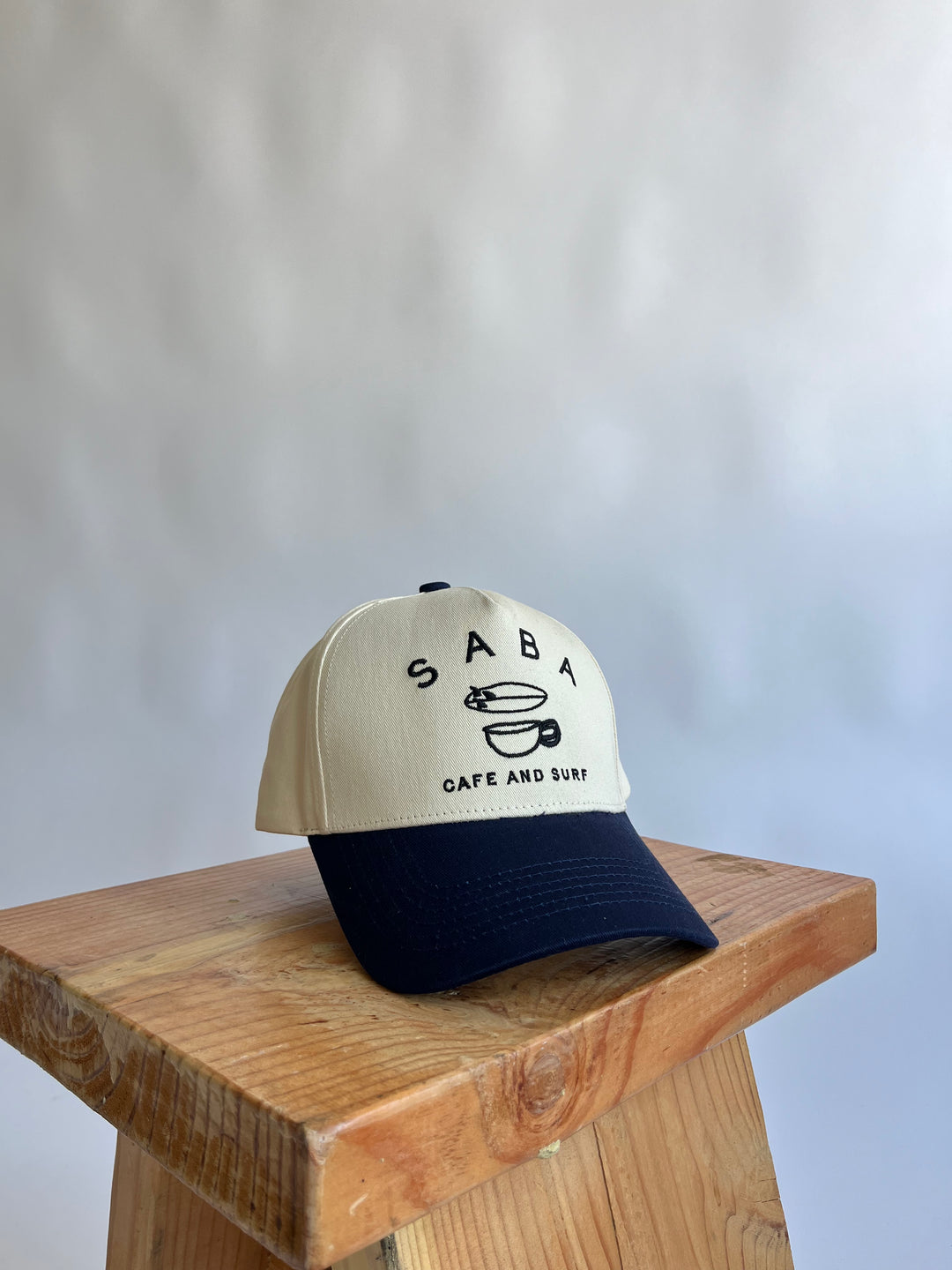 Surf & coffee embroidered canvas hat