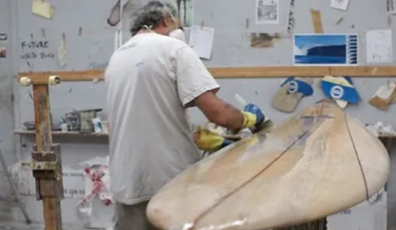 The Functional Art of Surfboard Glassing.