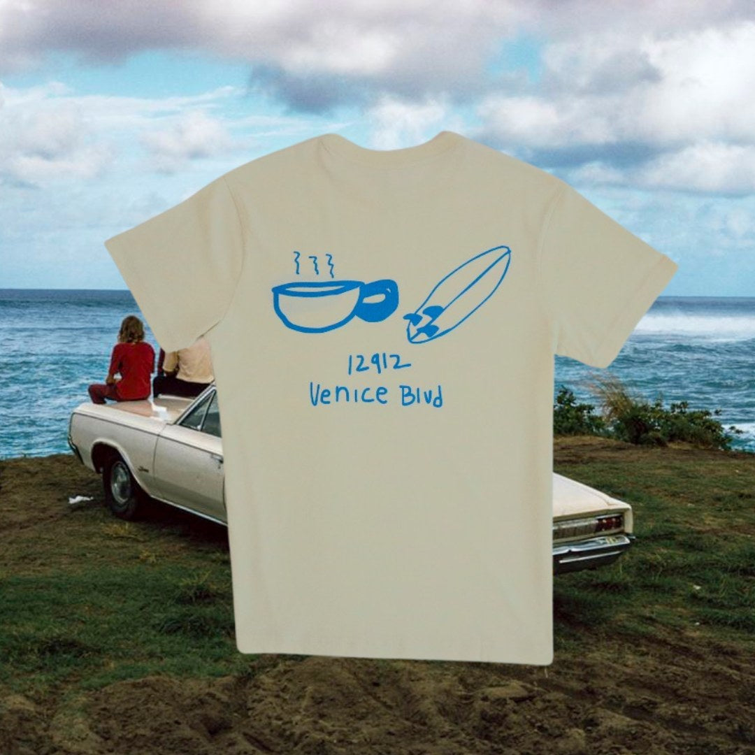 SURF AND COFFEE TEE