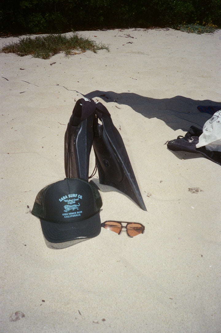 Wicked good coffee trucker- forrest green