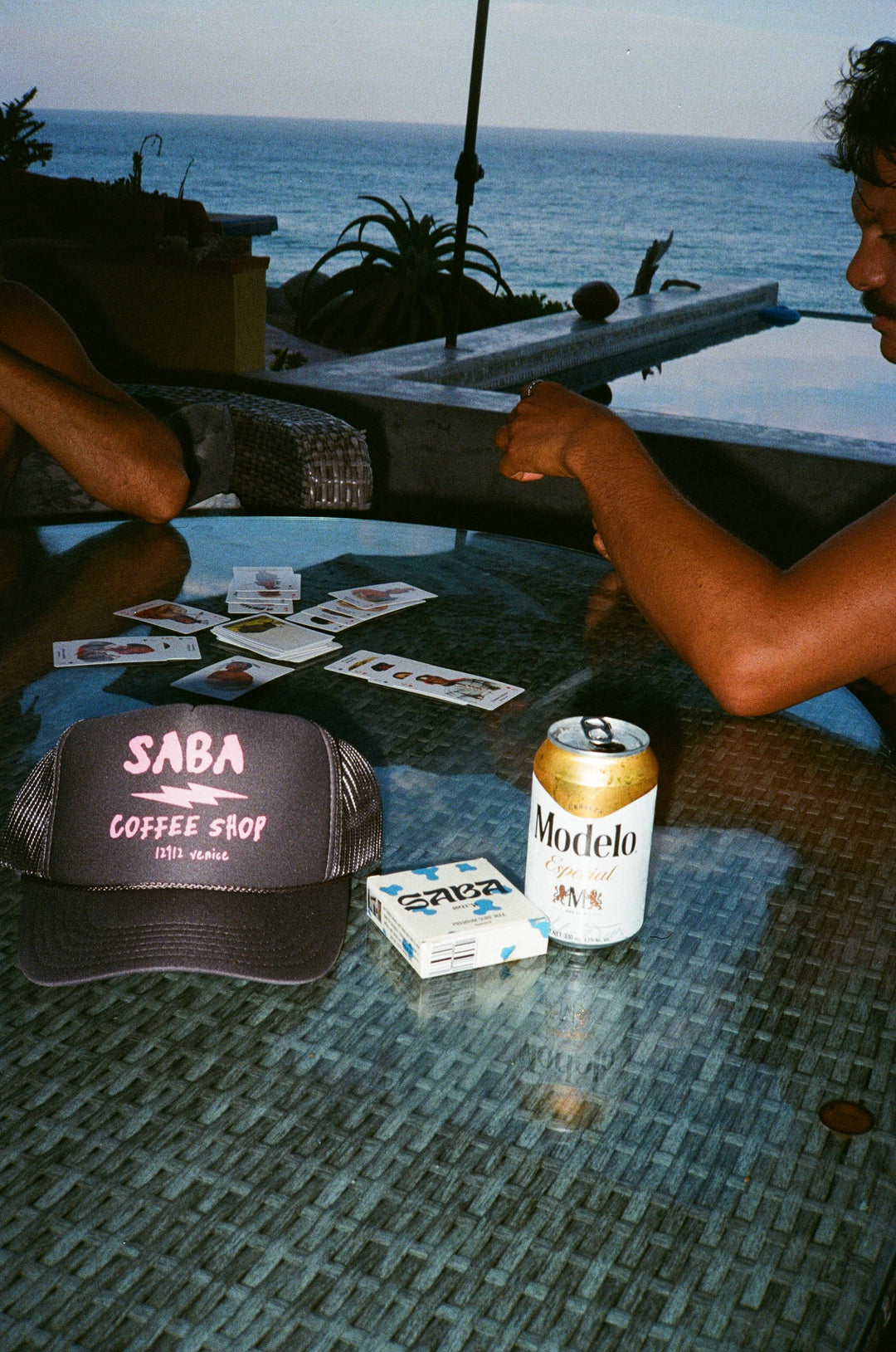 Saba Coffee Shop Trucker Charcoal/Pink