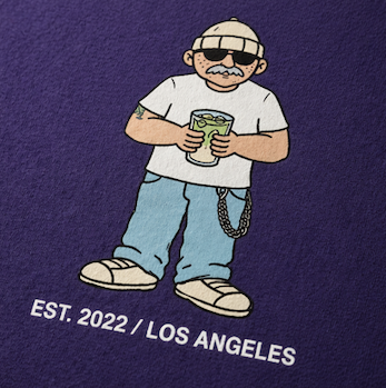 LOGO TEE IN PURPLE