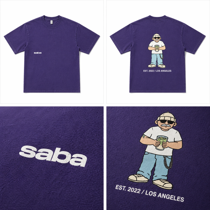 LOGO TEE IN PURPLE