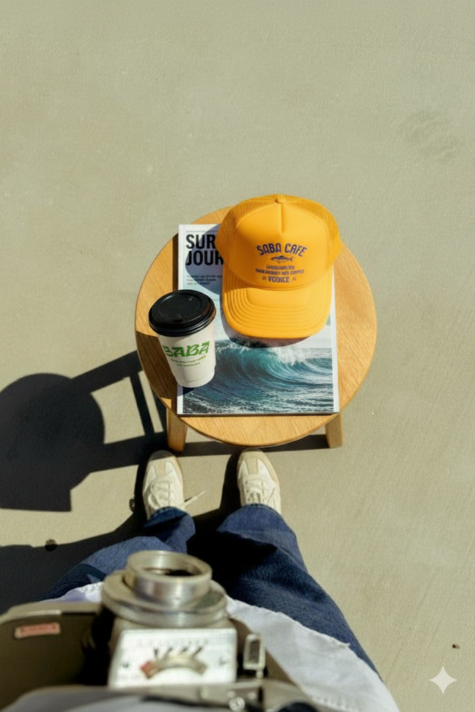 Saba Cafe Trucker Hat – Golden Yellow